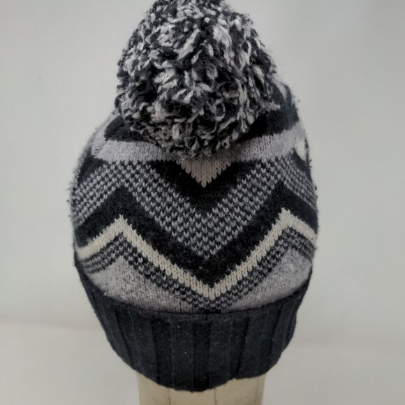 Nordstrom Men's Knit Beanie Hat Cap Wool Cashmere Blend Black Gray One Size - Picture 6 of 11